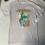 JOHNNY CASH‎ NWT Extra Small XS Beige Graphic Tee Country Cowboy Tan Green NEW Photo 0