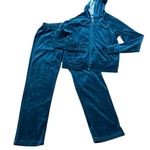 Jane Ashley  Deep Blue Velour track suit  Set 1990’s Photo 0