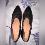 Madewell  Black Leather Mules with Brown Heel Photo 4