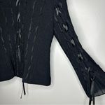 St. John  Couture Black Jacket with Laced-up Ribbons Size 2 Photo 6