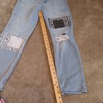 Hollister Size 3R Patchwork Jean Pants Distressed Waist 26 Length 27 Paisley Photo 7