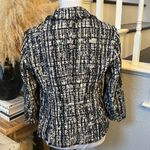 Ecru  brand cropped frayed tweed blazer Size 6 Photo 3