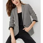 Ann Taylor Blazer Suit Jacket Beige Check Single-Button Woman SZ M 2193 Photo 0