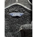 IZOD Gray Zip Up Fleece Sherpa Lined Jacket Pockets Size See Measurements Photo 2