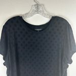 Liverpool Jeans Company Liverpool Los Angeles Womens Short Sleeve Black Shirt Size XL Polka Dot Top Photo 1