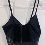 Forever 21 Black Velvet With Lace Top Photo 1