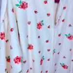 Vintage David brown of California rose floral zip long sleeve pajama house dress White Photo 1