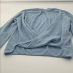 Michelle Mason Elegant Sky Blue V-Neck Sweater for Women Photo 7