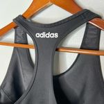 Adidas  Black Logo CLIMALITE Racerback Sports Bra spell out athletic size medium Photo 4