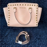 Michael Kors Selma Pink Blossom Medium Studded Bag Photo 0
