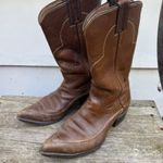 Justin Boots VTG 1960s  Brown Cowgirl Stovepipe Stitched Edge L4023 Size 6 1/2B Photo 2