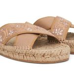 Off-White NIB Romantic Criss Cross Espadrilles Slides Shoes Beige EU 37 US 6 1/2 Photo 1