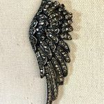 Angel Wing Marcasite and rhinestone pendant and Necklace Silver Photo 3