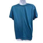 Athletic Works Teal V Neck Short Sleeves Stretch Casual Basic T Shirt Large Photo 2