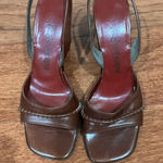 Saint Laurent Vintage yves  Brown leather Women's Slingback heels size 6.5 Photo 0