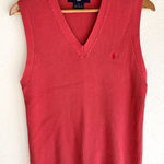 Ralph Lauren Vintage  Polo Sport Ribbed Knit Sweater Vest Large Pink Photo 0