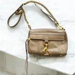 Rebecca Minkoff Tan Gold Leather MAC Crossbody Bag Photo 0