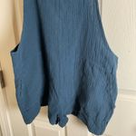 Teal Sleeveless Romper with Pockets Blue Size XS Photo 4