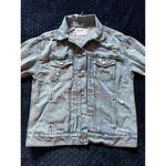 Old Navy  Womens Denim Trucker Jacket Y2K‎  Distressed Size Small Photo 1