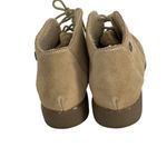 Eddie Bauer  Womens Tan Suede Lace-Up Ankle Boots Size 8.5 Faux Fur Lining Casual Photo 2