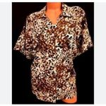 Gloria Vanderbilt  casual size 3X animal print blouse Photo 1