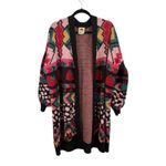 Farm Rio Strawberry Crazy Mix Sweater Cardigan Wool Blend Boho Womens Medium Photo 2