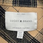 Lucky Brand  Plaid Thick Cotton Fall Shacket Shirt Jacket Sz S/P Tan Black Photo 2