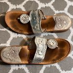Jack Rogers Silver and Brown Sandals with Elegant Design Photo 0