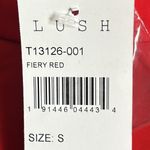Lush Clothing NWT LUSH Women’s Relaxed Fit Fiery Red Pullover Dressy Henley Blouse Photo 7