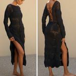 Anthropologie Bohemian Crochet Knit Midi Dress, Size S Photo 1