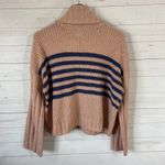 SO  Long Sleeve Cropped Turtleneck Sweater Juniors XS Pink/Peach Stripe Pullover Photo 2