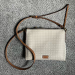 Fossil Emma Crossbody Grey White Hearts Handbag 10 x 8 Purse Photo 0