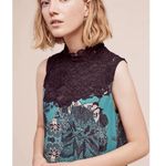 Anthropologie Maeve Lace Collar Butterfly Swing Dress Summer A-Line Green Medium Photo 2