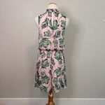 Everly  Floral Print Dress Smocked Neck Sleeveless Pink Green‎ Medium Photo 1