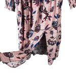 Eloquii Floral Midi Dress Womens 22 Pink Smocked Square Neck Boho Cottagecore Photo 5