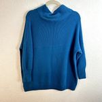 Free People Ottoman Slouchy Tunic Sweater Mock Oversized Tropical Bay Blue Small Photo 5