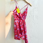 Lovers + Friends  Kamala patterned mini red an lilac mini dress xs Photo 2