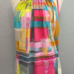 Trina Turk ‎ Multicolor Silk Blouse Size Medium Bright Colors Photo 0