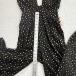 AQUA  Halter Jumpsuit Black Gold Polka‎ Dot Bloomingdales Exclusive XS Photo 4