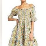 Mille Kiki Floral Print Off Shoulder Smocked Dress Large 8 Photo 1