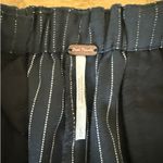 Free People Trousers Tyler Pinstripe Size L Black White Photo 3