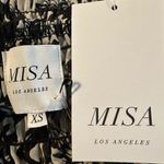 MISA Los Angeles Revolve Misa Diya Midi Maxi Dress Tonal Abstract XS NWT Ruffles Off Shoulder Photo 9