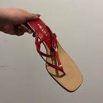 Prada Red Vintage Kitten Heel Sandals Heels Strappy Y2K going out  Photo 8