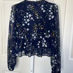 Urban Outfitters  Floral daisy V Neck Peplum Blouse Small Photo 6