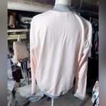 Adidas Light Pink White Stripes Gray collar Long Sleeve Full Zip Fleece Hoodie Photo 3