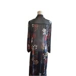 Soft Surroundings Anais Floral Sheer Button Up Dress Duster Sz M No Slip Flowy Photo 3