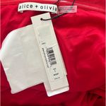 Alice + Olivia Coretta Off-the-Shoulder Long Sleeve Maxi Dress in Red, NWT, Size L Photo 8