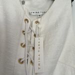 Trina Turk NWT Miss Brady Colorblock Lace-Up Dress White Blue Sz 6 Photo 7