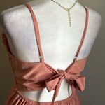 Ecowish Women’s Tie Cut Out Back Lace Overlayed Tiered Skirt Summer Sundress Photo 2