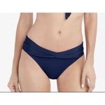 Robin Piccone  Neelah Twist Front Bikini Bottom- Marine Blue size S NWT Photo 1